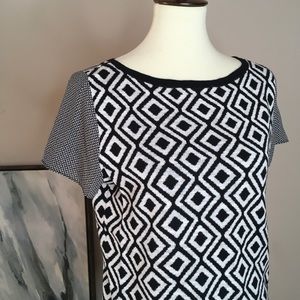 NWT Loft mixed media sweater tee | Med